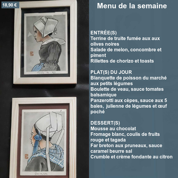 Menu de la semaine