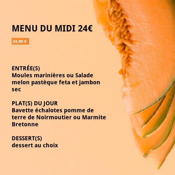 Menu du midi 24€