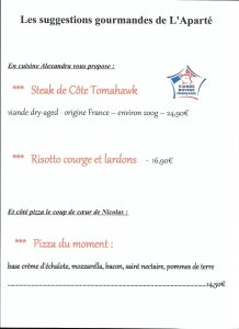 Suggestions gourmandes