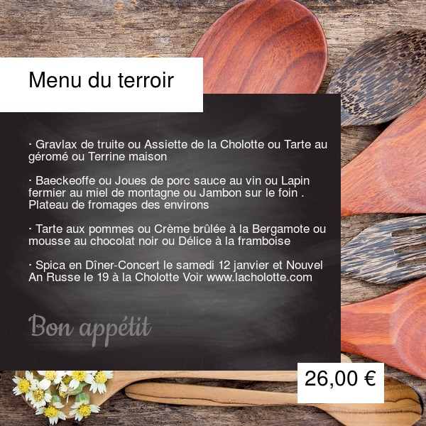 Menu du terroir