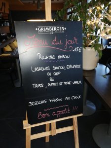 Menu du jour