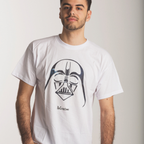 Camiseta Darth Vader y Estrella de la Muerte Color: Blanco Talla: M