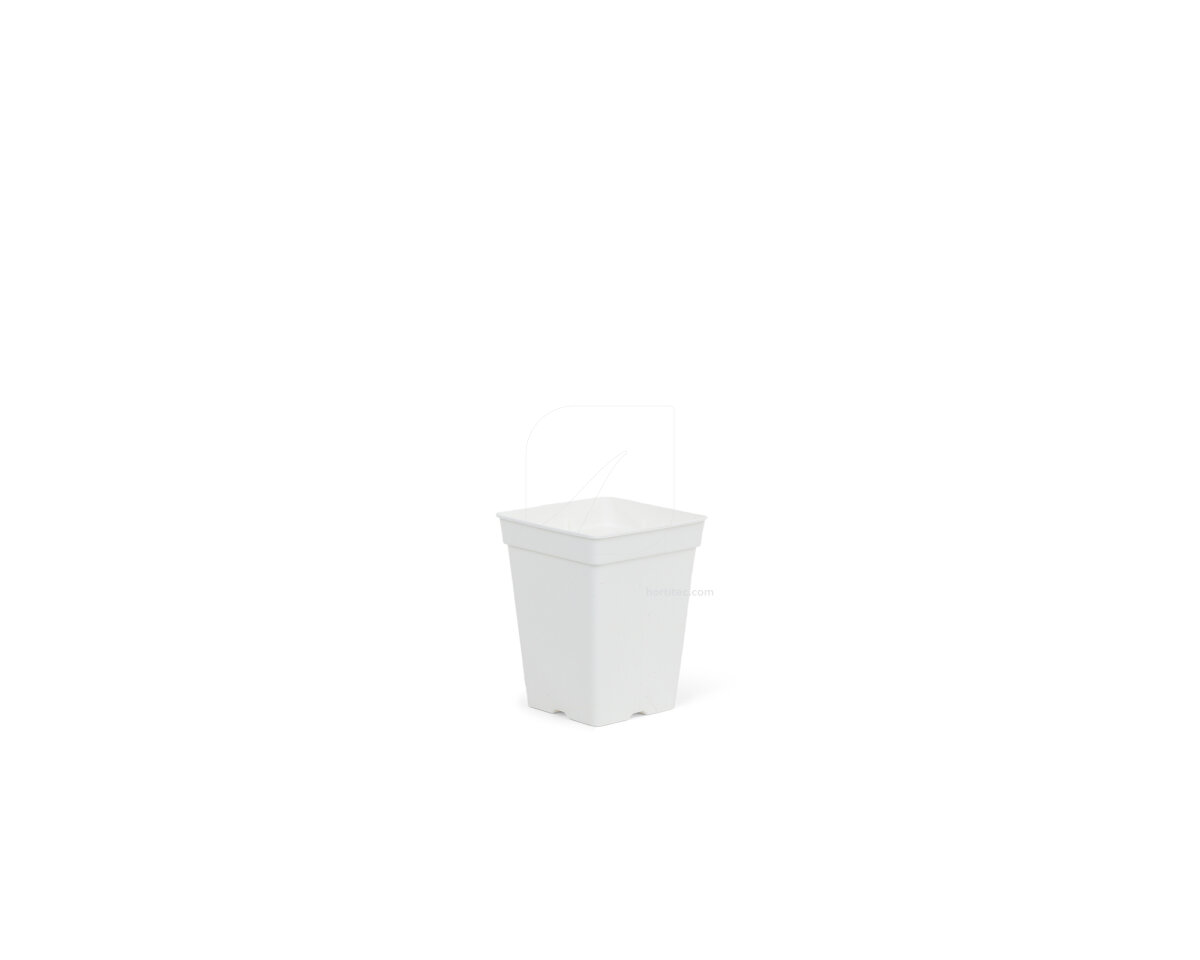 Maceta cuadrada blanca