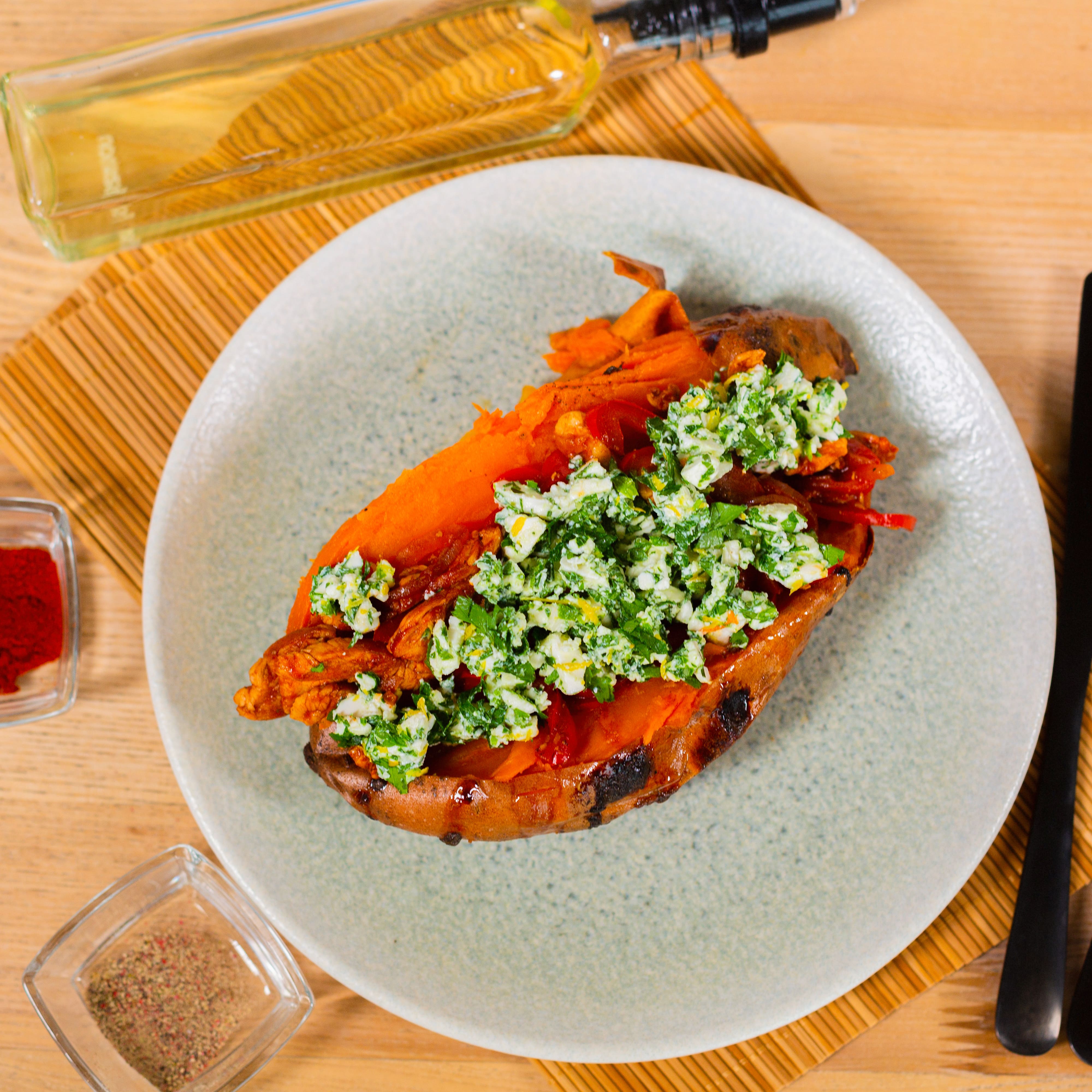Stuffed Baked Sweet Potatoes — step-by-step recipe with photos, videos, kbju and ingredients