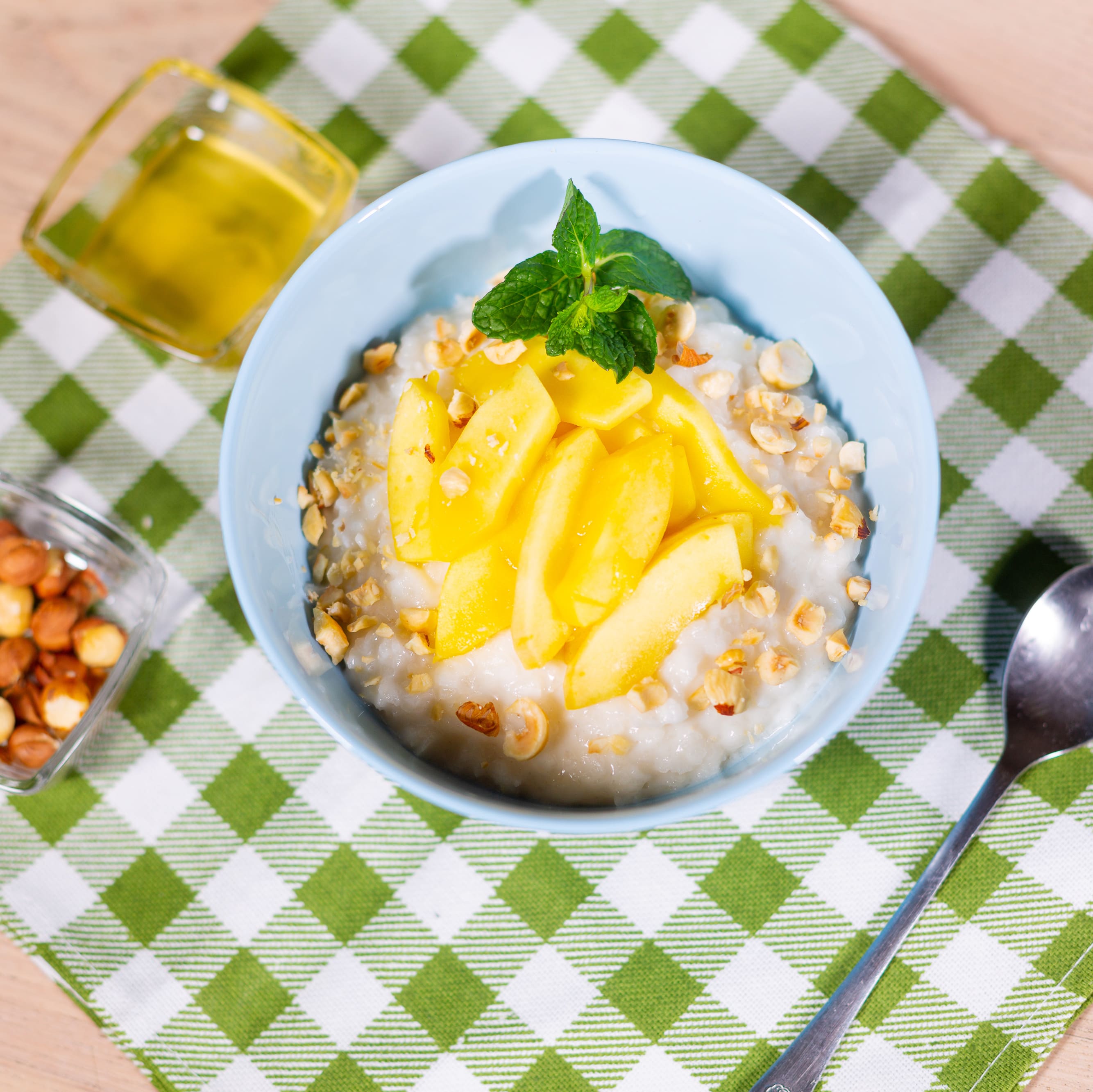 Rice Porridge with Mango and Coconut — step-by-step recipe with photos, videos, kbju and ingredients