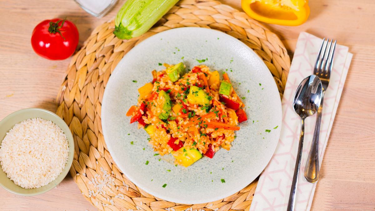 Stewed Zucchini with Rice and Vegetables — step-by-step recipe with photos, videos, kbju and ingredi