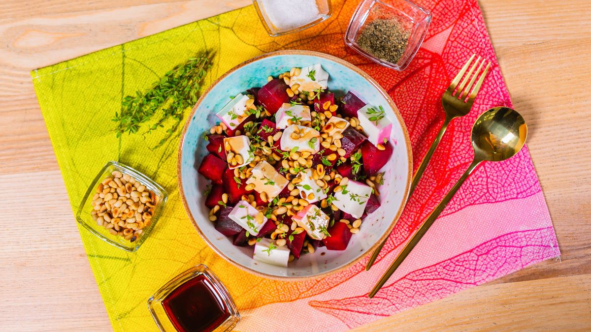 Roasted Beetroot Salad with Feta — step-by-step recipe with photos, videos, kbju and ingredients