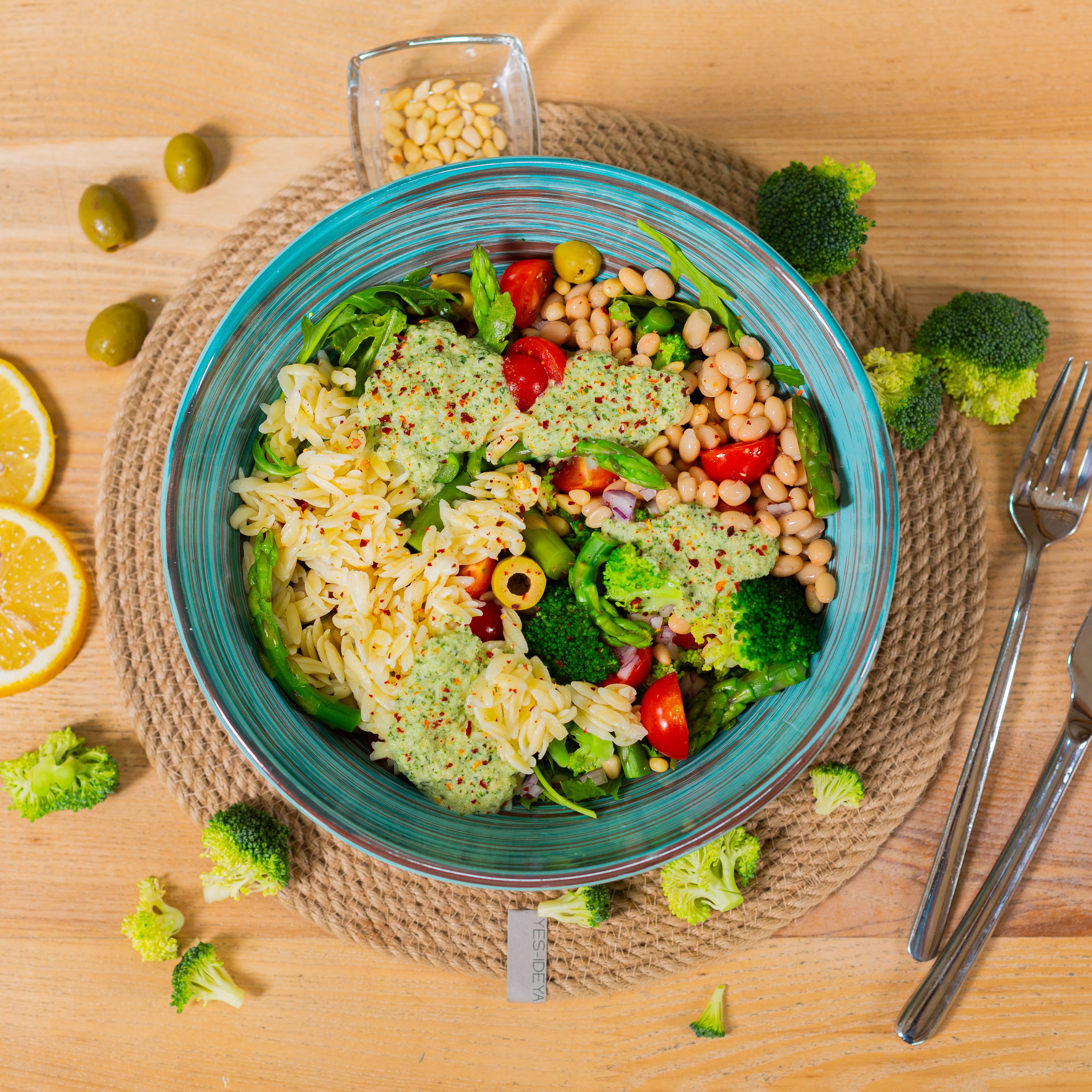 Pesto Orzo Salad — step-by-step recipe with photos, videos, kbju and ingredients