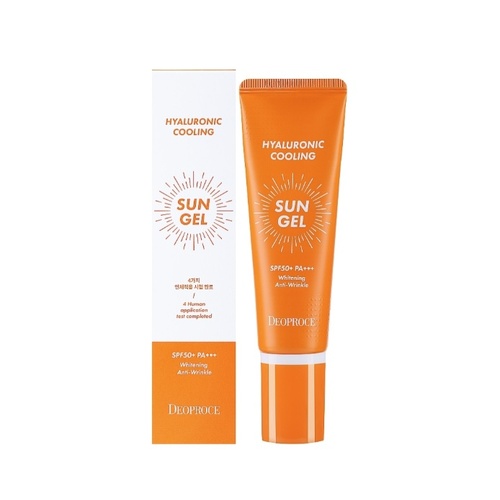 Сонцезахисний гель з гіалуроновою кислотою Deoproce Hyaluronic Cooling Sun Gel SPF50+/PA+++, 50ml