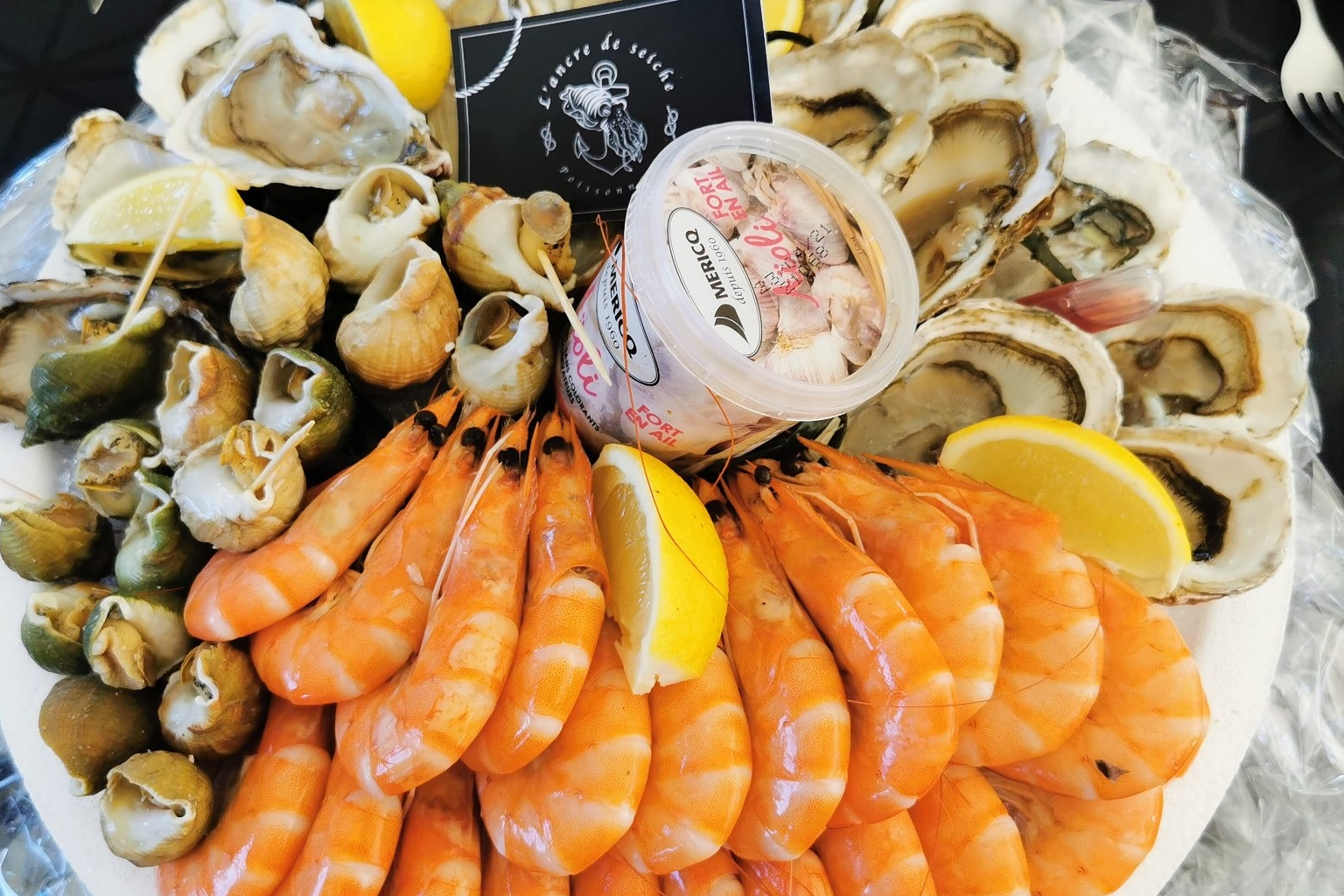 Plateau fruit mer "l'ancre de seiche n°6"