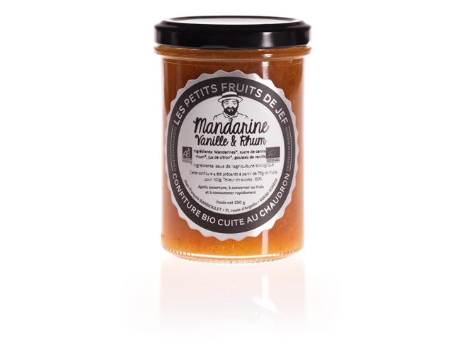 Confiture Bio - 250 g - Mandarine, Vanille & Rhum