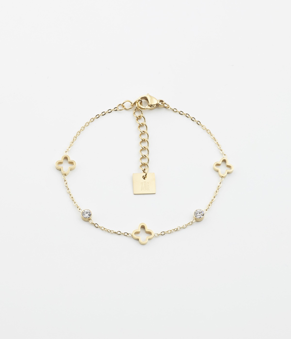 Bracelet Florentina – Acier doré zag