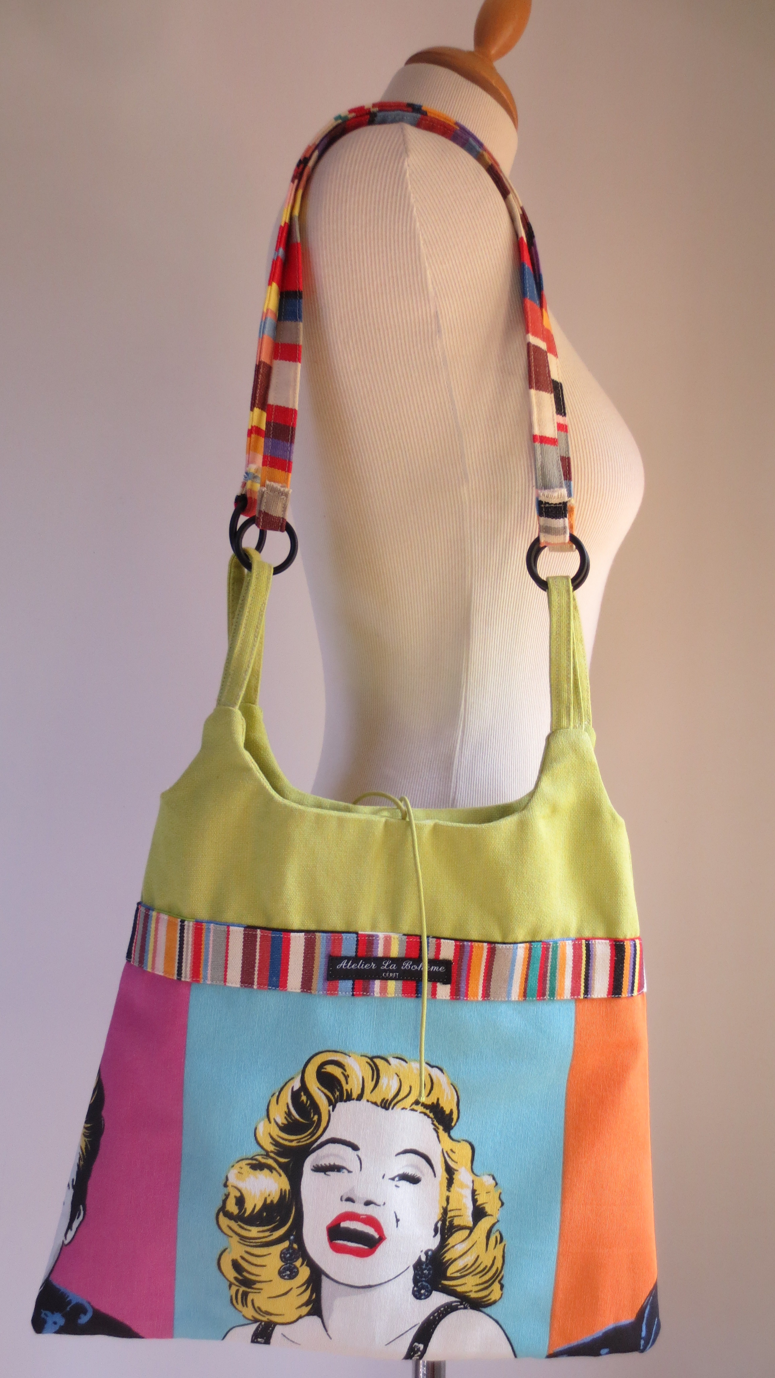 Fait main-Sac Toiles du soleil - Sac Trapèze