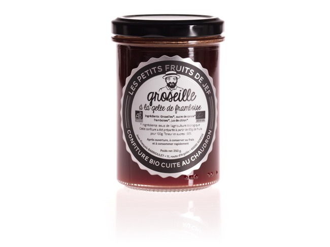 Confiture Bio - 250 g - Groseille à la gelée de Framboises