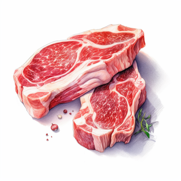 Carré de côte d'agneau coupé - 1,2kg