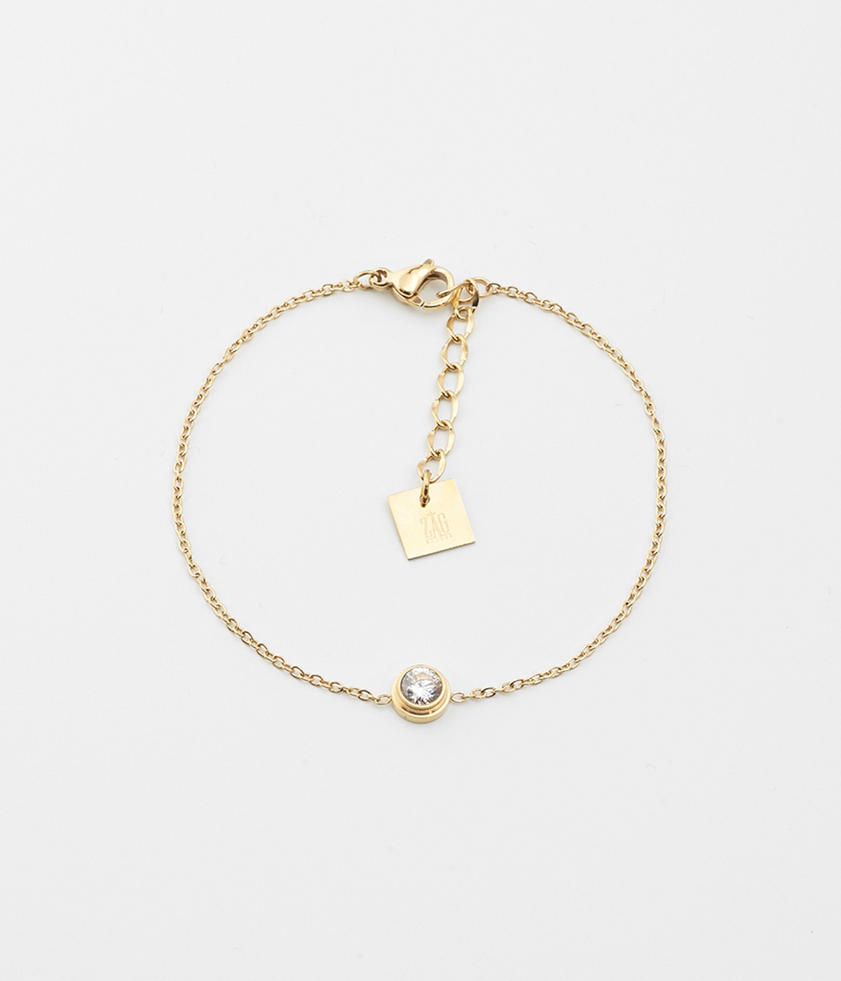 Bracelet Zag avec oxyde de zirconium