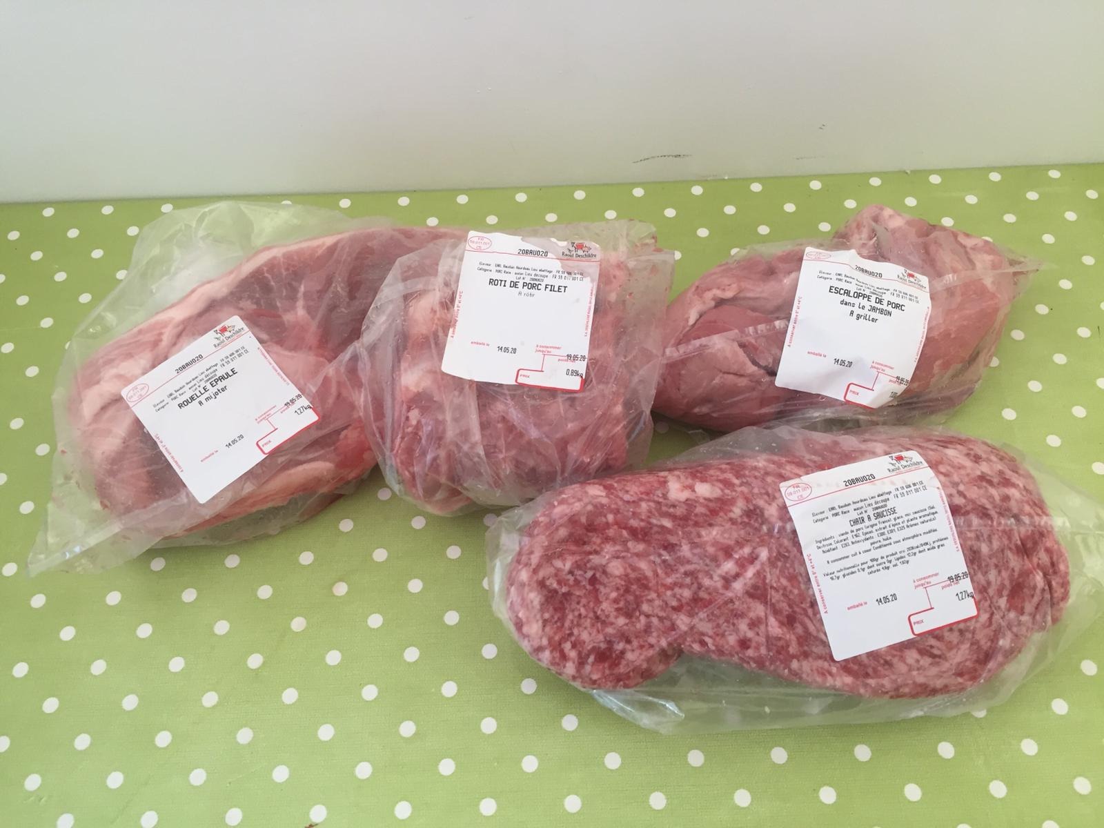 Colis de viande de porc - format 4 kg STANDARD