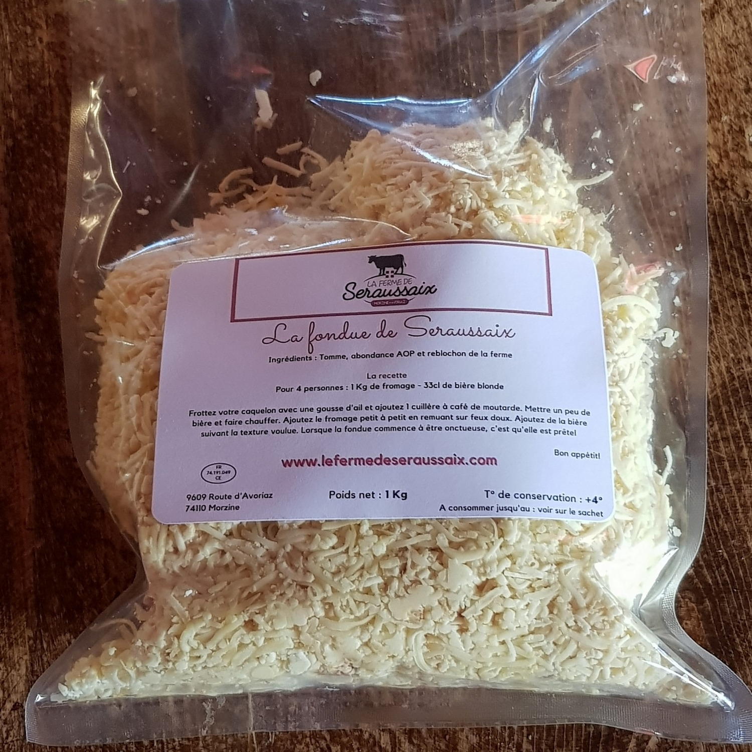 Sachet fondue 4personnes