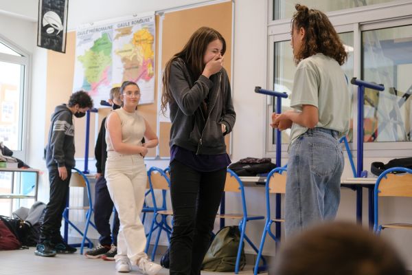 Atelier théâtre au collège Pierre Abelard à Vallet