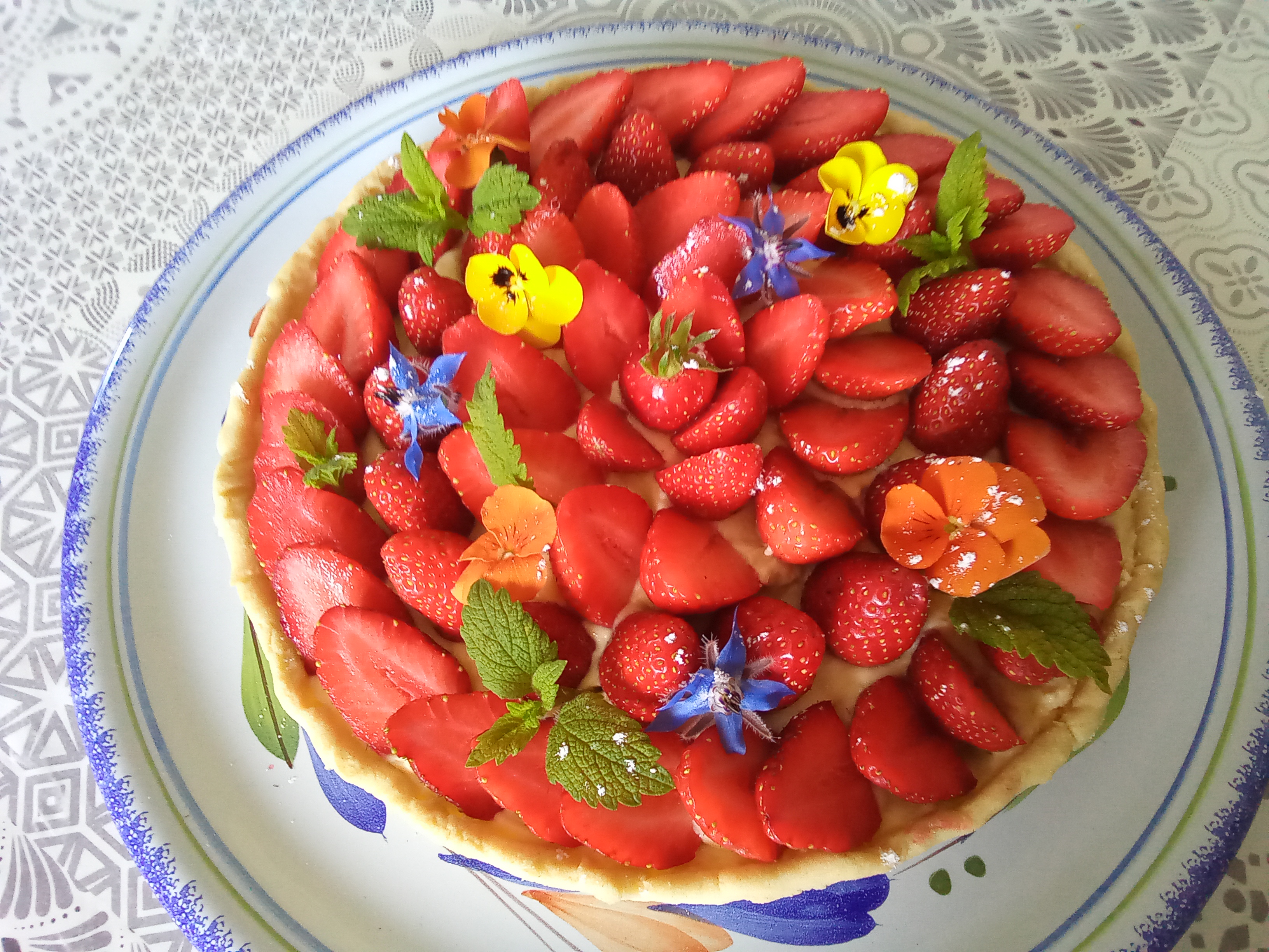 Tarte aux fraises (en saison)