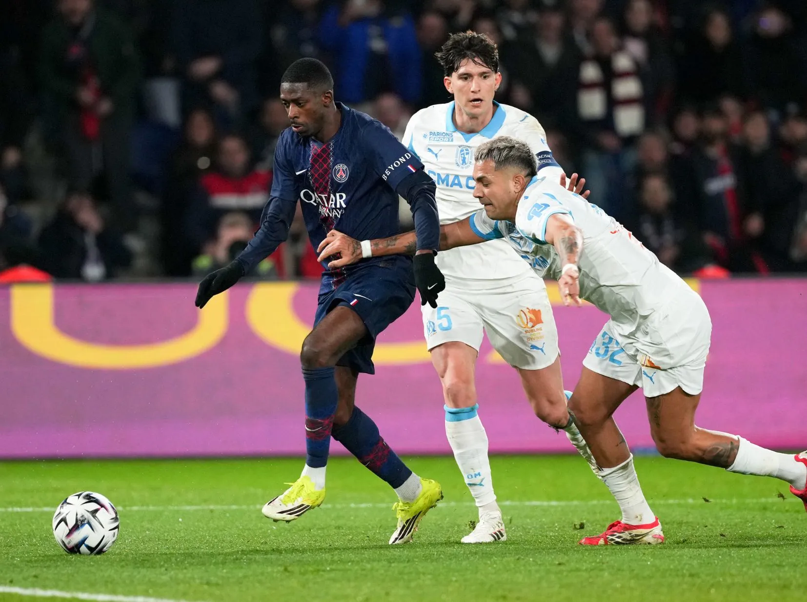 Ballon d'Or-level Demb&eacute;l&eacute; leads PSG rout of OM