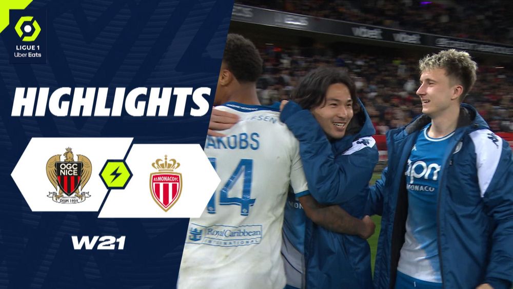 OGC Nice - AS Monaco - (2 - 3) - Highlights - (OGC Nice - AS Monaco) / 2023-2024