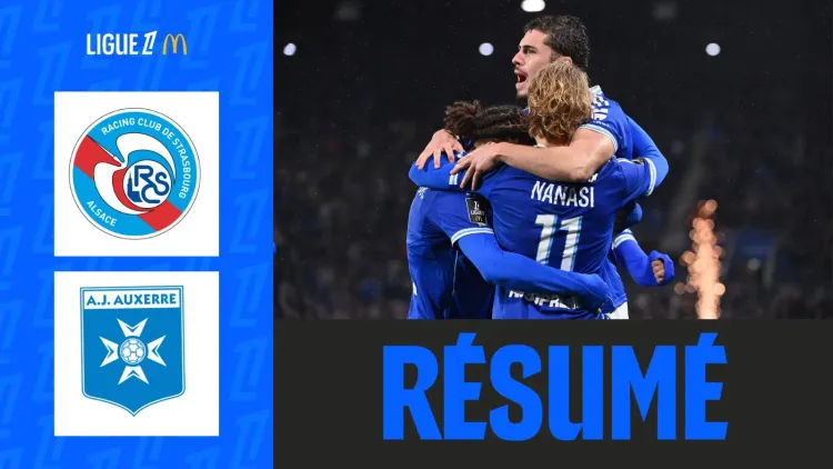 RC Strasbourg Alsace - AJ Auxerre - (3 - 0) - Résumé / 2025-2026