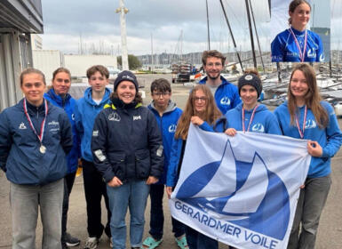 L'équipe de l'ASG Voile au stage suivie du championnat de Bretagne