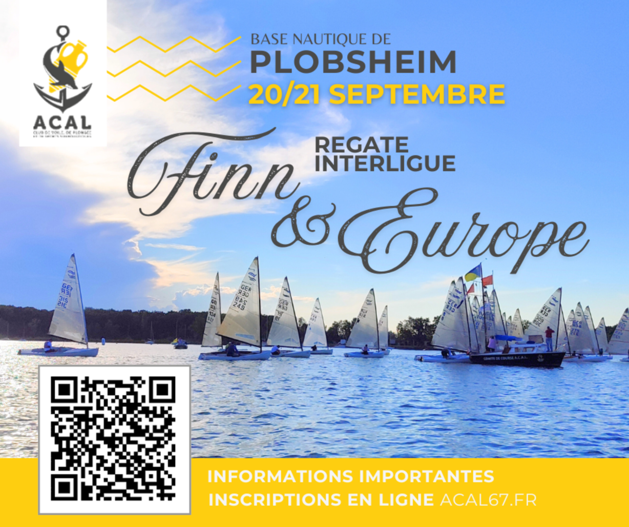 Affiche de la régate Finn et Europe