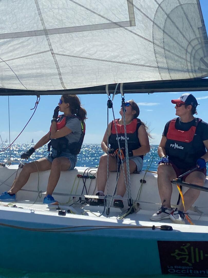 Les Est'Elles à l'entraînement à la Grande Motte