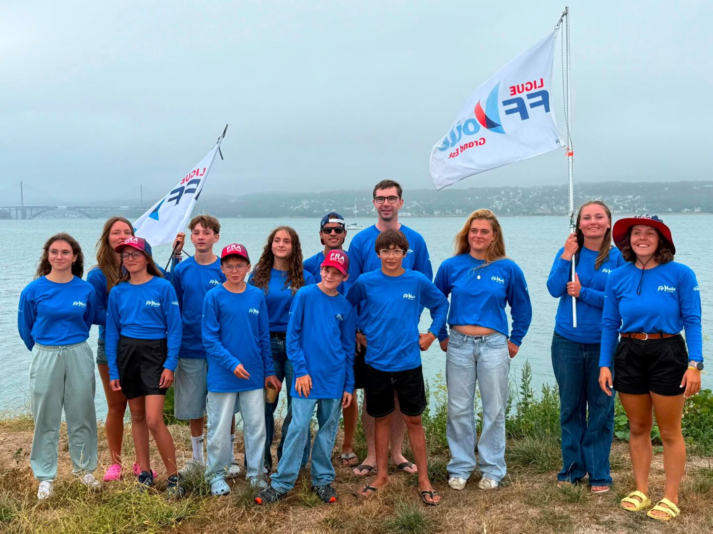 Photo de l'équipe windsurf de la Ligue de Voile du Grand Est 