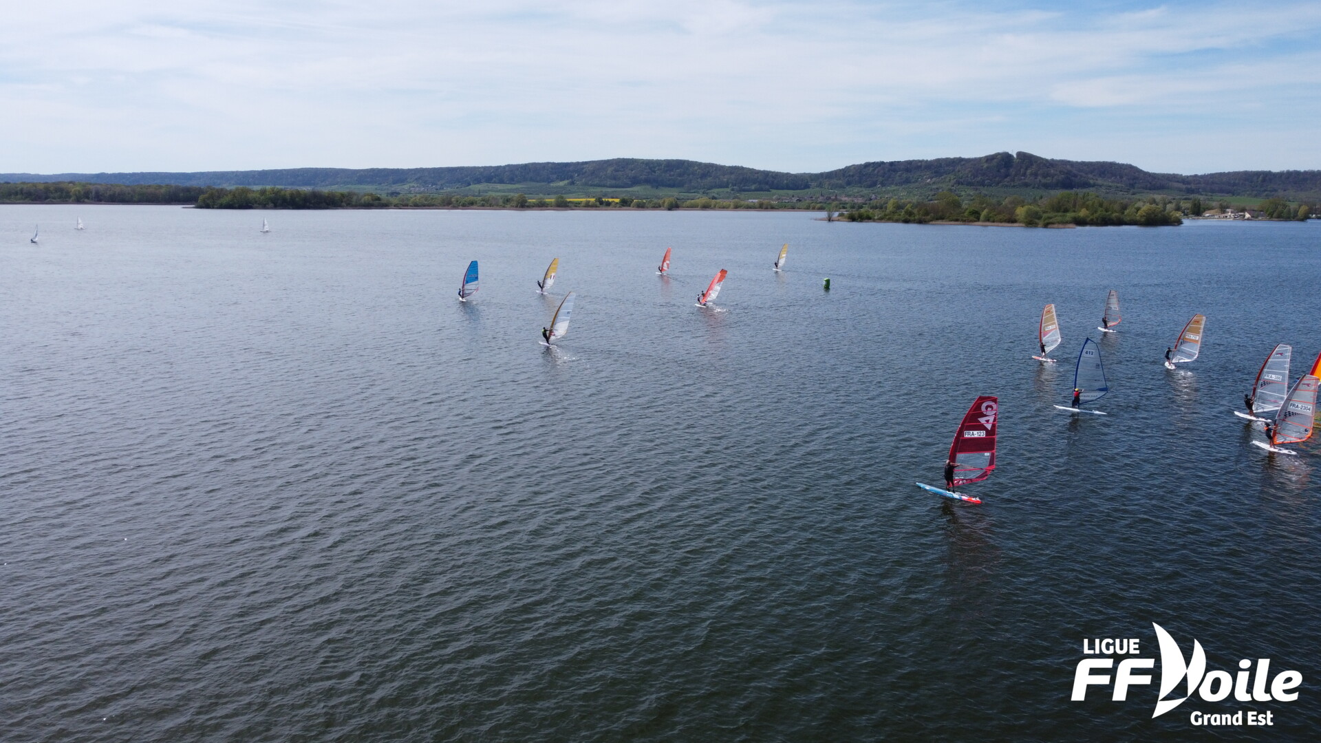 Photo aérienne du lac de Madine