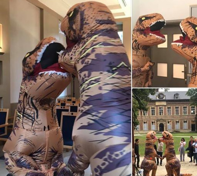 Un couple de "dinosaures" s'est marié à l'Abbaye de Forest