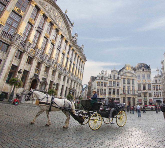 Bezoek het historisch centrum van Brussel met de paardenkoets