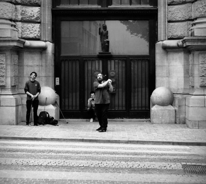 Street golf in Brussels
