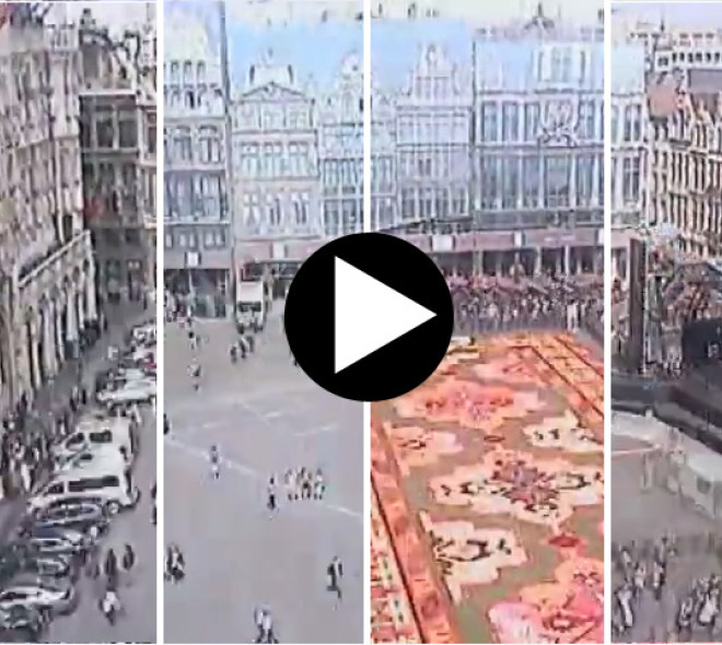 The year of 2014 on the Grand Place in 52 seconds