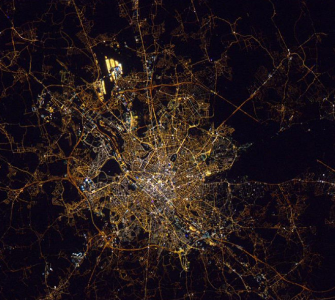 Bruxelles vue depuis l'espace
