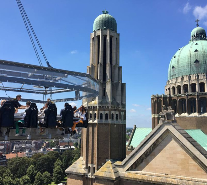 Dinner in the Sky Bruxelles : au pied de la Basilique de Koekelberg