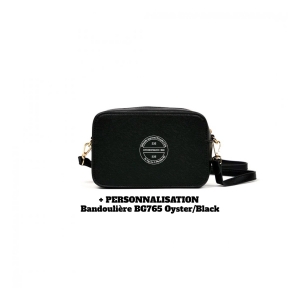 Sac Bandoulière (Bandoulière couleur OYSTER//Black  Personnalisée logo Porsche )