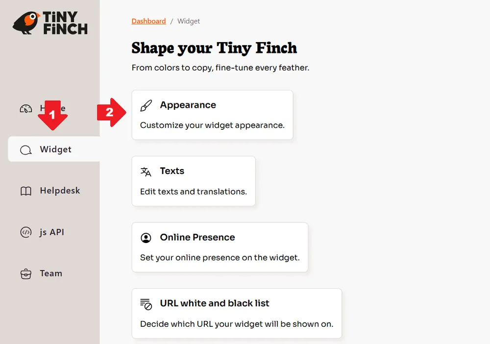 Red arrows indicate the buttons to click and the numbers on them reflect the order.