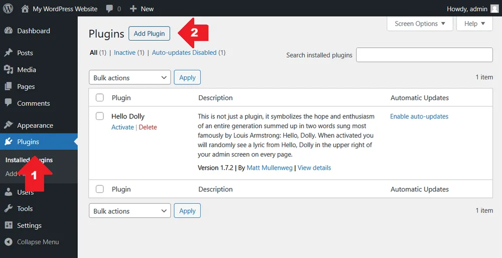 Red arrows indicate the buttons to click and the numbers on them reflect the order.