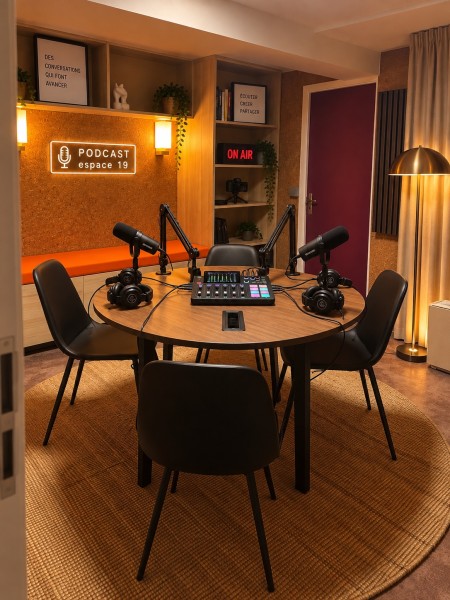 Création d'un studio d'enregistrement de podcast à Paris 19e : de la conception à la réalisation