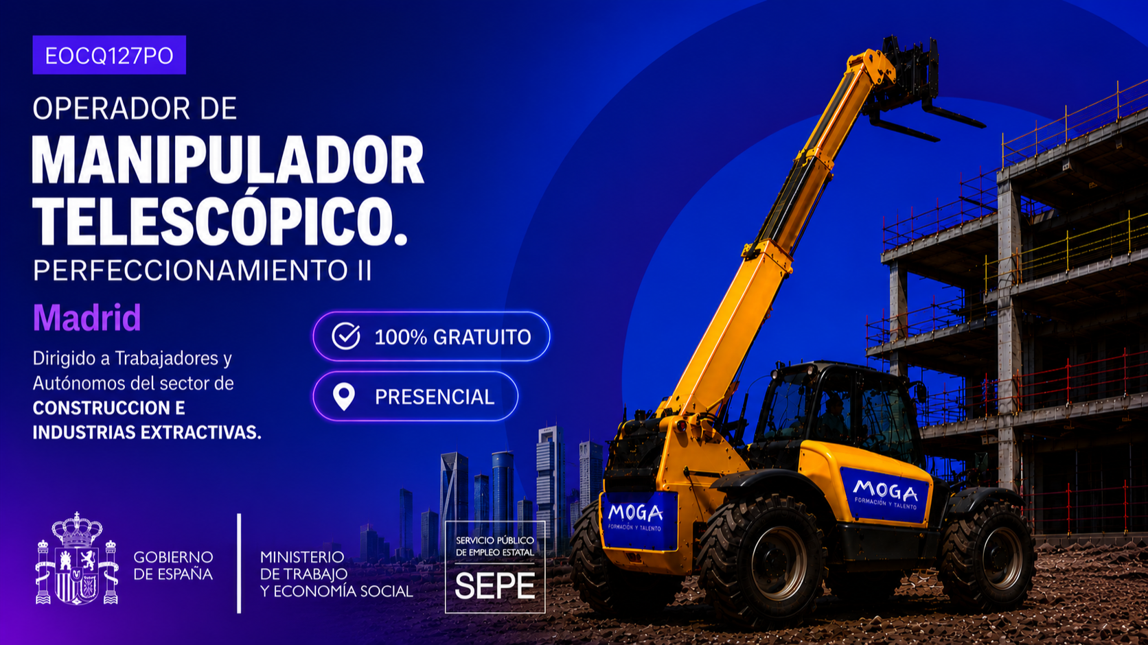 EOCO127PO OPERADOR DE MANIPULADOR TELESCÓPICO. PERFECCIONAMIENTO II Madrid