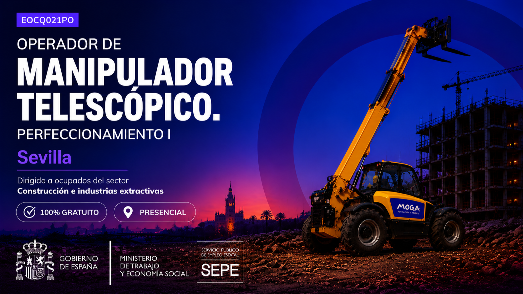 EOCQ021PO OPERADOR DE MANIPULADOR TELESCÓPICO. PERFECCIONAMIENTO I Sevilla