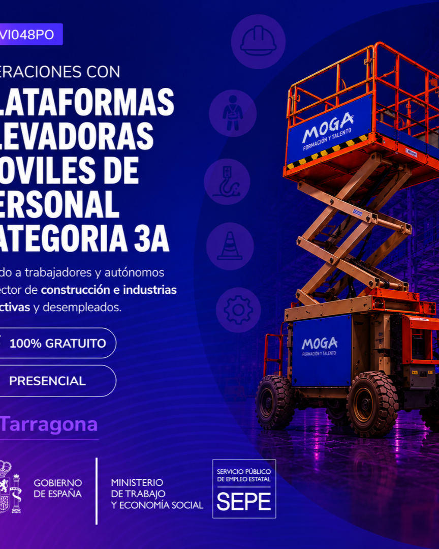 TMVI048PO OPERACIONES CON PLATAFORMAS ELEVADORAS MOVILES DE PERSONAL CATEGORIAS 3A Tarragona