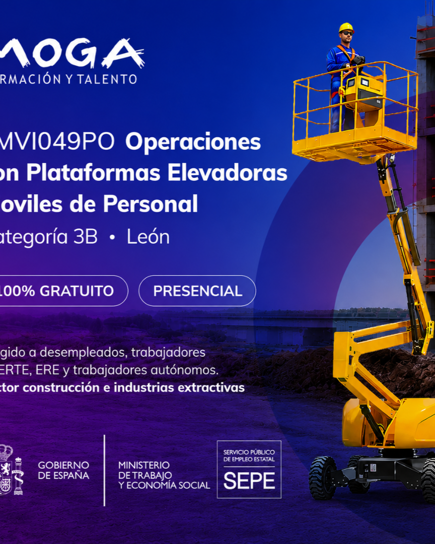 TMVI049PO OPERACIONES CON PLATAFORMAS ELEVADORAS MOVILES DE PERSONAL CATEGORIAS 3B León