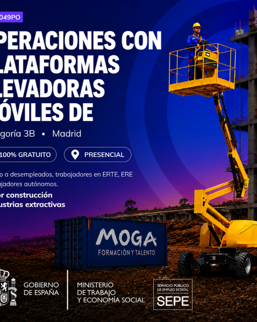 TMVI049PO OPERACIONES CON PLATAFORMAS ELEVADORAS MOVILES DE PERSONAL CATEGORIAS 3B Madrid