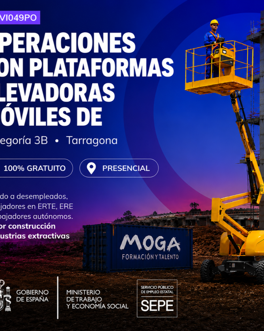 TMVI049PO OPERACIONES CON PLATAFORMAS ELEVADORAS MOVILES DE PERSONAL CATEGORIAS 3B Tarragona