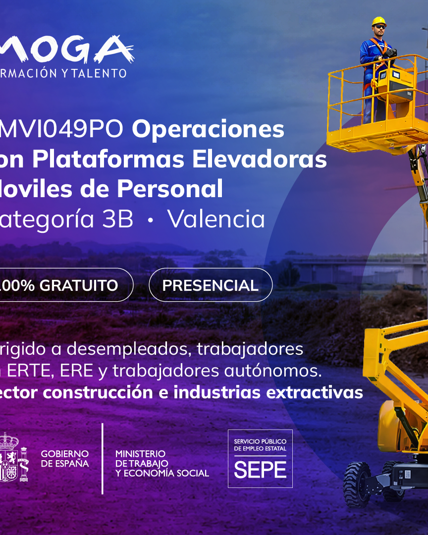 TMVI049PO OPERACIONES CON PLATAFORMAS ELEVADORAS MOVILES DE PERSONAL CATEGORIAS 3B Valencia