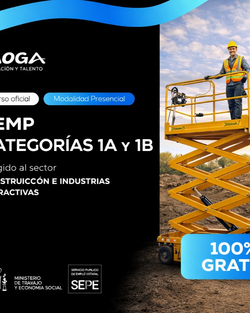 TMVI071PO OPERACIONES CON PLATAFORMAS ELEVADORAS MOVILES DE PERSONAL CATEGORIAS 1A Y 1B Asturias